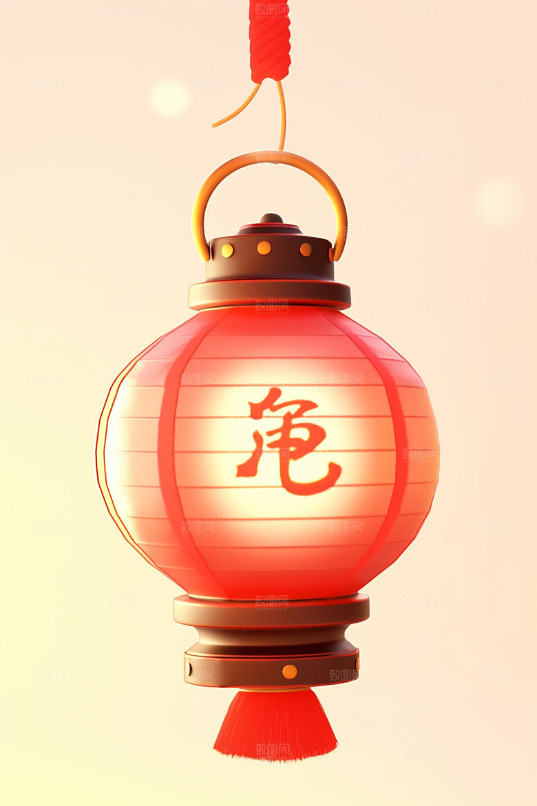 新年灯笼福利3D元素