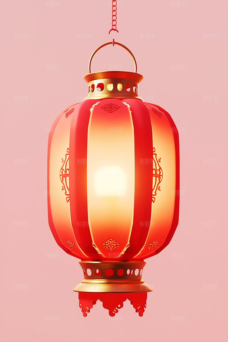 新年灯笼红色新春元素