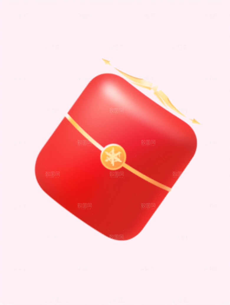 促销红包立体大促C4D模型