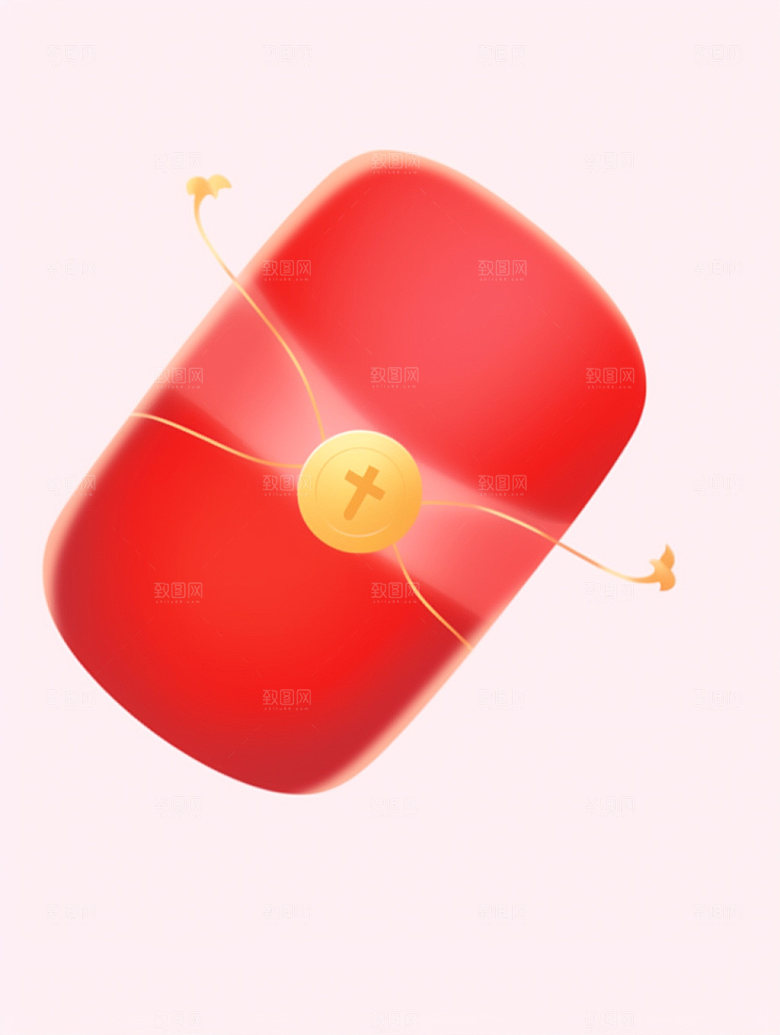 促销红包优惠喜庆C4D模型