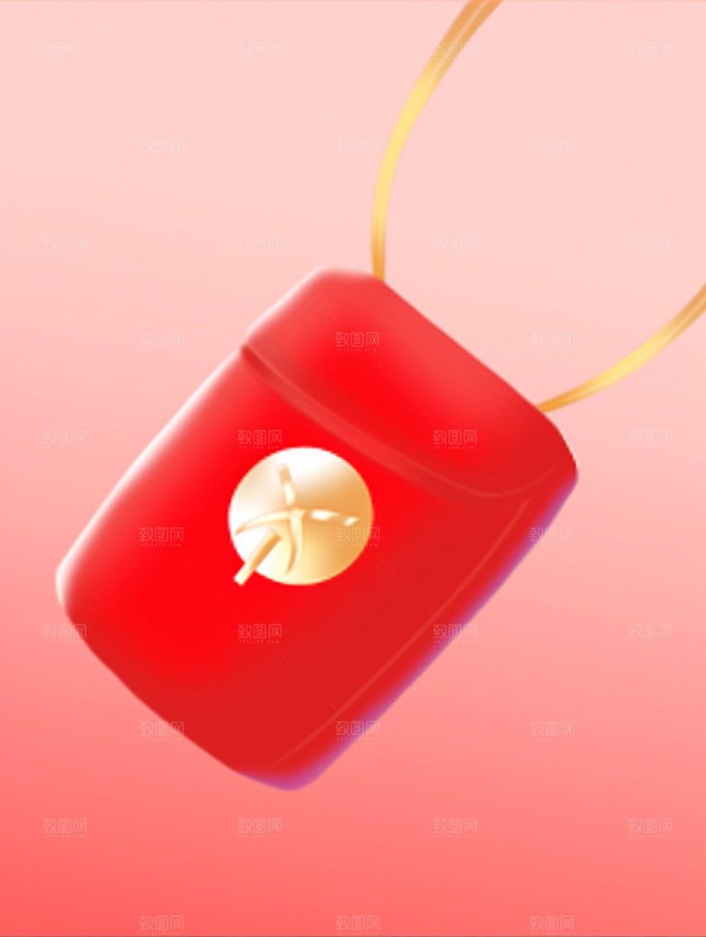 促销红包3D立体C4D模型