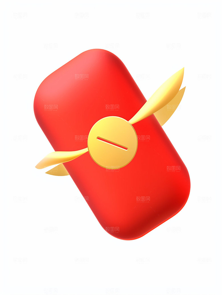 促销红包3D双十一C4D模型