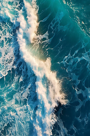 大海浪花海面海水摄影图