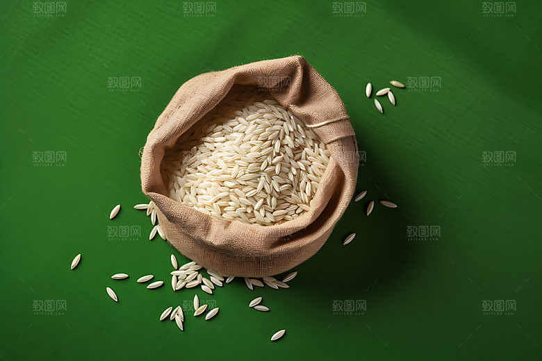大米粮食生米摄影图