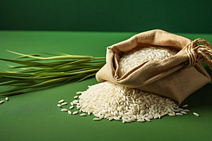 大米食材稻米摄影图