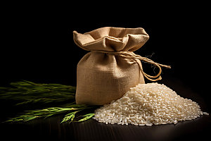 大米生米粮食摄影图