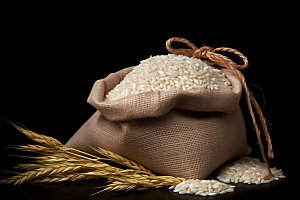 大米食材稻米摄影图