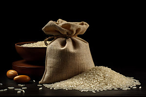 大米食品稻米摄影图