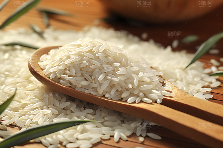 大米生米食品摄影图
