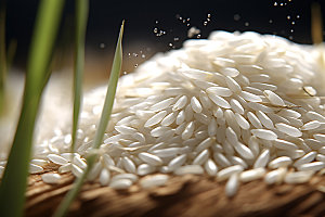 大米稻米生米摄影图