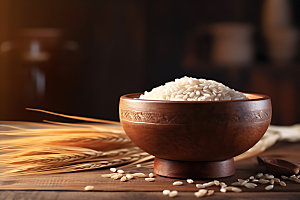 大米生米食材摄影图