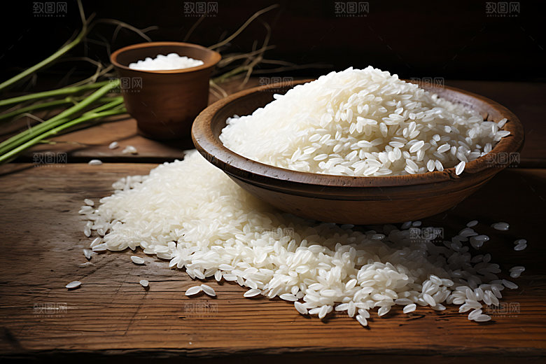 大米生米食材摄影图