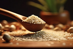 大米稻米粮食摄影图