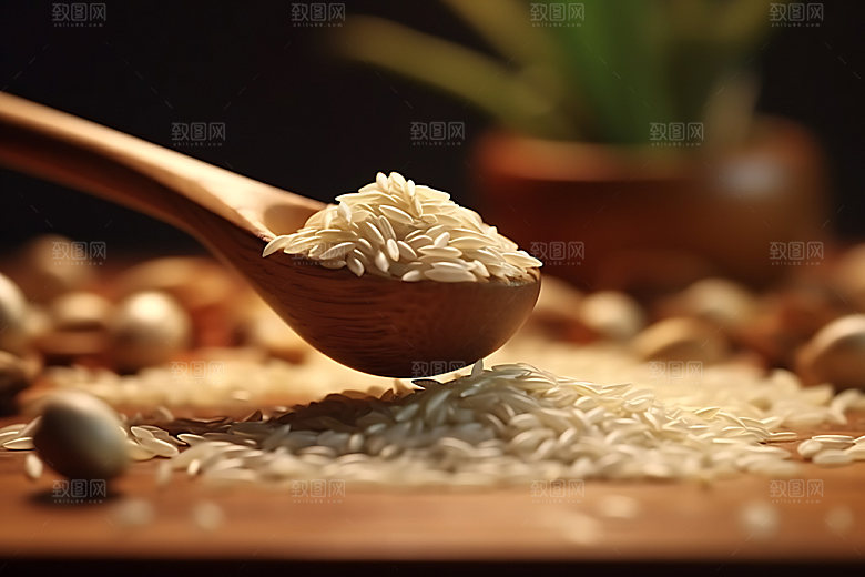 大米稻米粮食摄影图