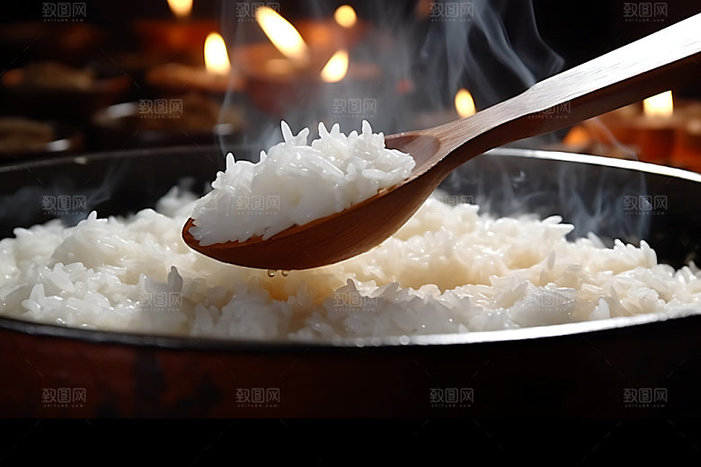 米饭煮饭大米摄影图