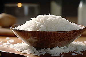 米饭煮饭主食摄影图