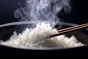 米饭美食煮饭摄影图