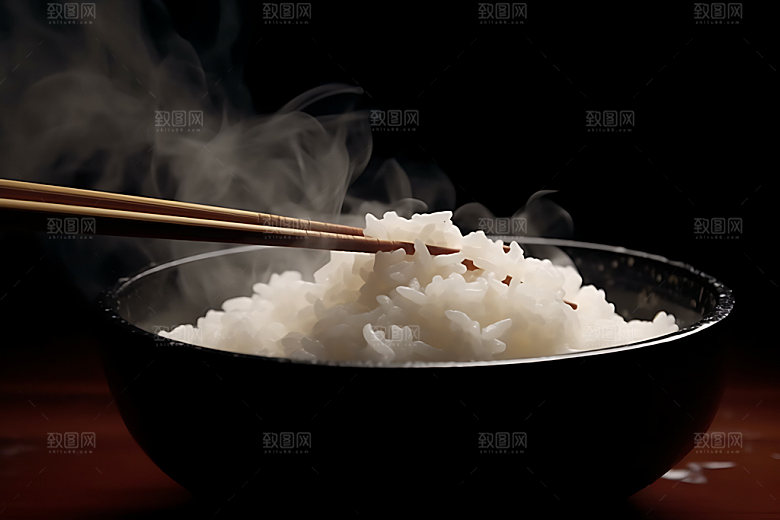 米饭大米煮饭摄影图