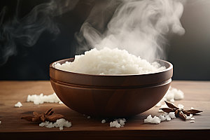 米饭美食煮饭摄影图