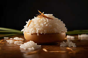 米饭大米煮饭摄影图