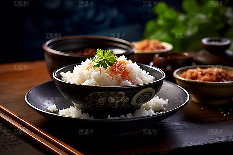 米饭煮饭大米摄影图