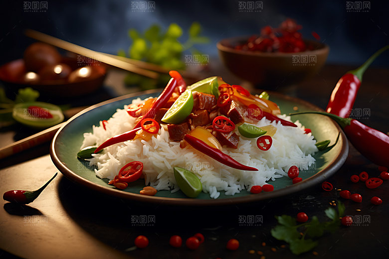 米饭美食主食摄影图