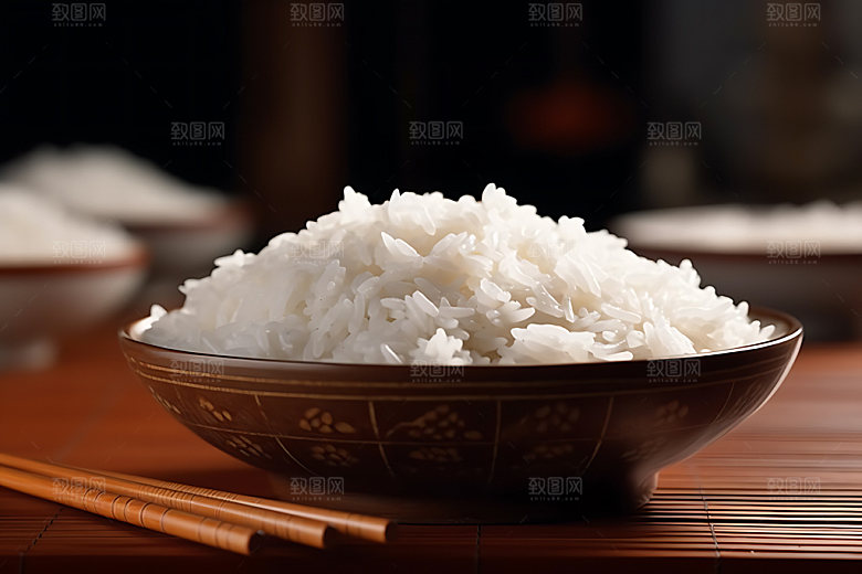 米饭大米主食摄影图