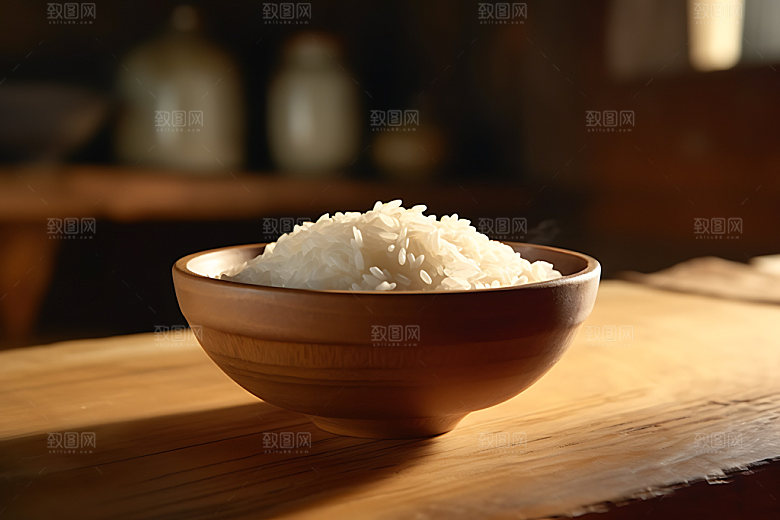 米饭大米美食摄影图