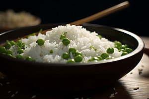 米饭美食煮饭摄影图