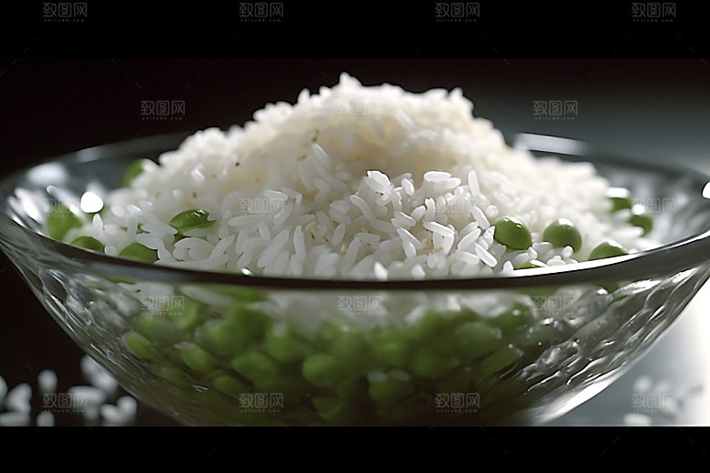 米饭大米煮饭摄影图
