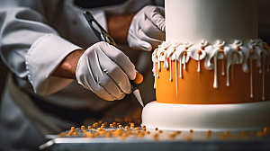 蛋糕制作甜品烘焙摄影图