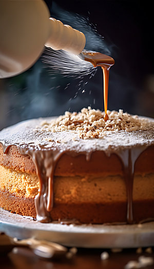 蛋糕制作厨房工作烤蛋糕摄影图