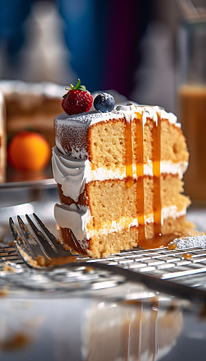 蛋糕制作甜品烤蛋糕摄影图