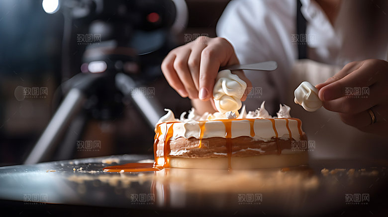 蛋糕制作西点甜点摄影图