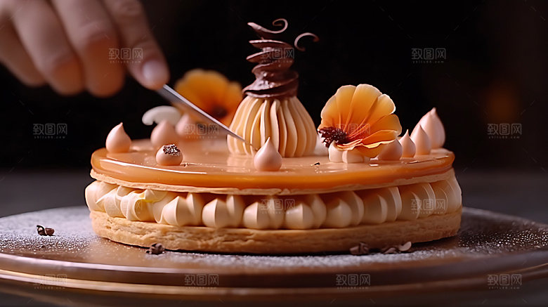 蛋糕制作甜点烘焙摄影图
