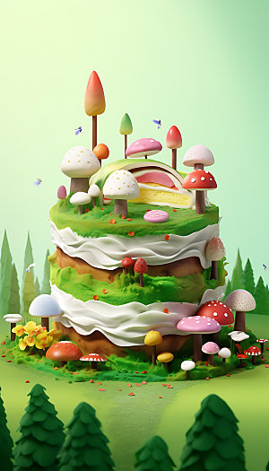 创意蛋糕烘焙艺术甜品模型