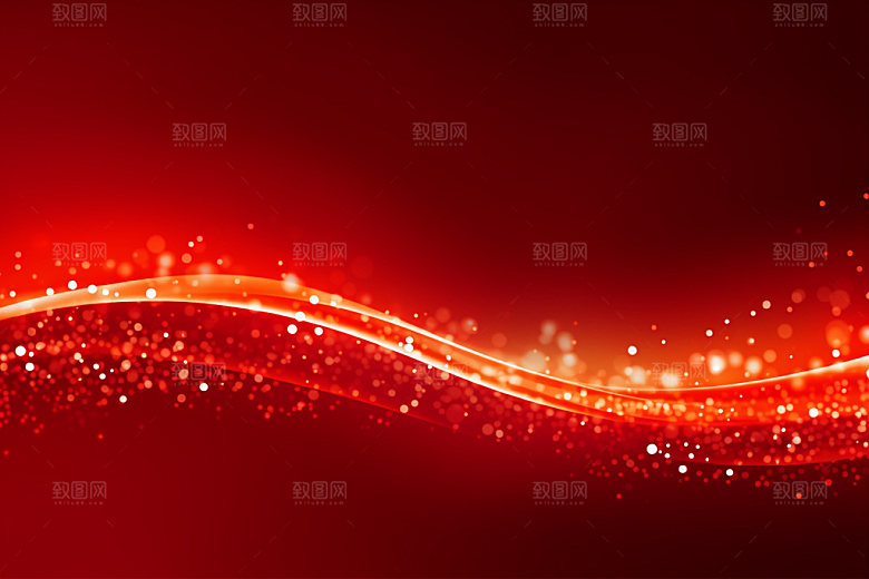红色大气年会背景图