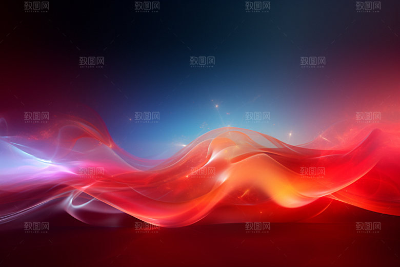 红色年会简约背景图