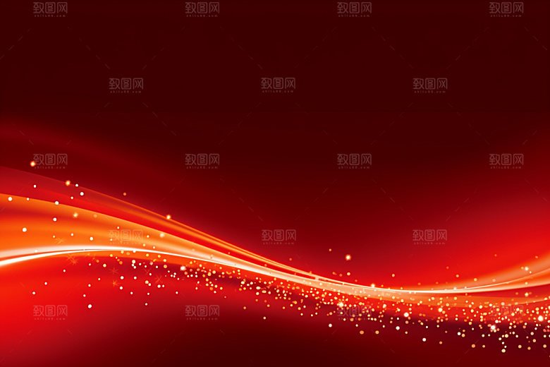 红色抽象年会背景图