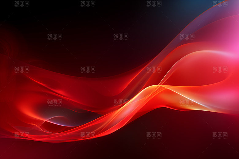 红色抽象光效背景图