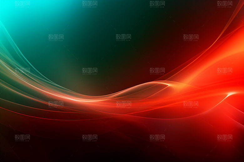 红色大气光效背景图