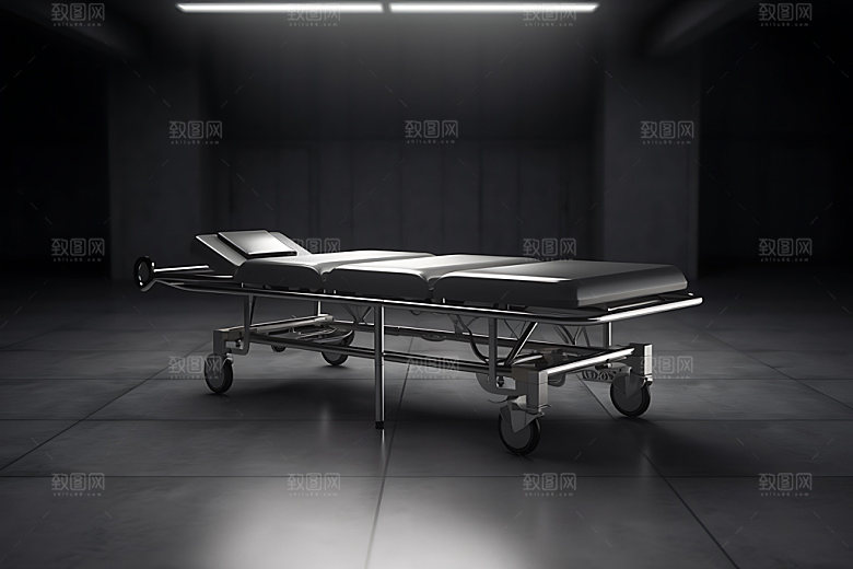 医疗担架渲染3D效果图