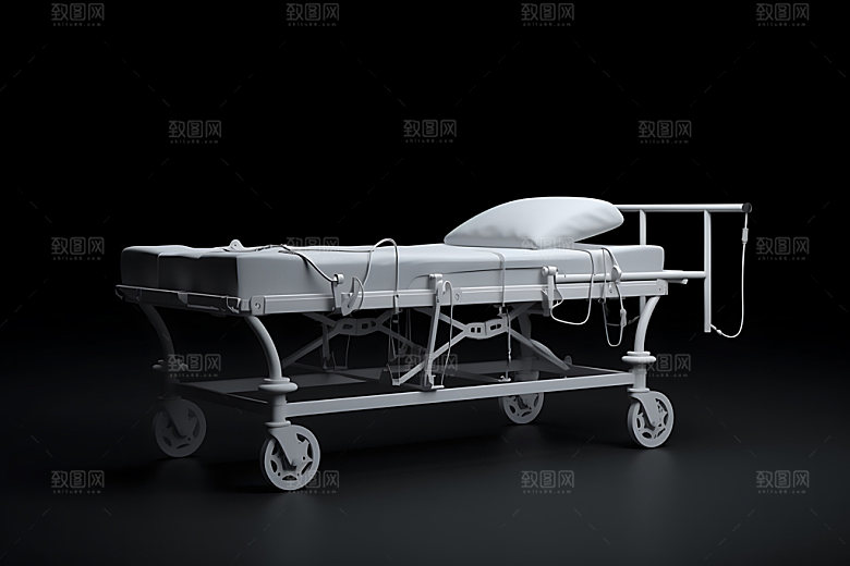 医疗担架3D急救设备效果图