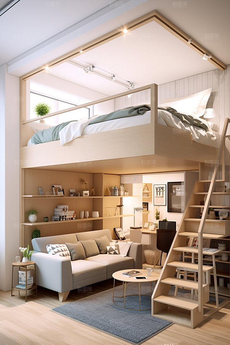 LOFT双层独居效果图