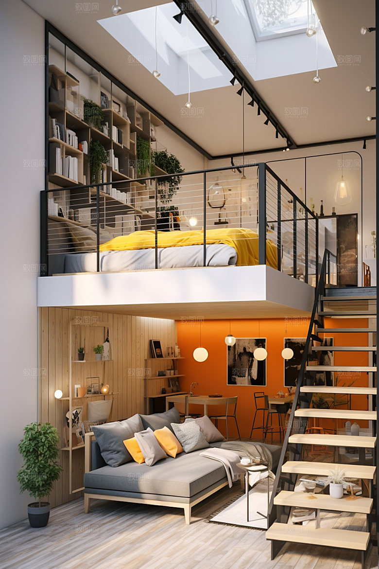 LOFT室内双层效果图