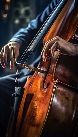 大提琴表演音乐会摄影图