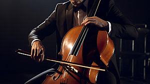 大提琴表演演奏摄影图