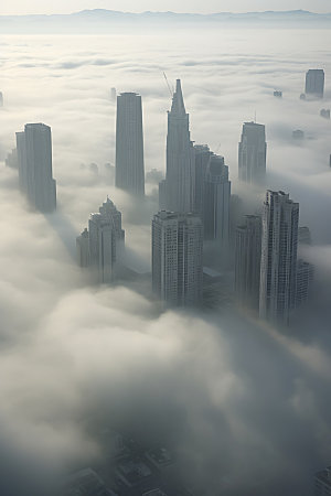 大雾迷雾高清摄影图