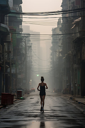 大雾雾霾自然气候摄影图