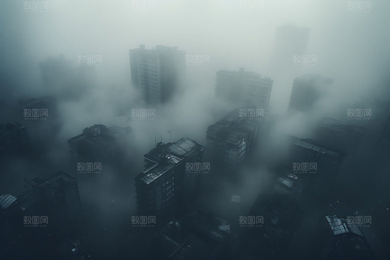 大雾高清雾都摄影图